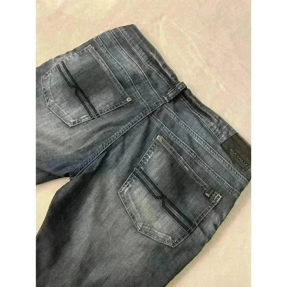 Buffalo David Bitton Mens Designer Jeans 36x28 Super Slim Button Fly Distressed - Picture 6 of 6